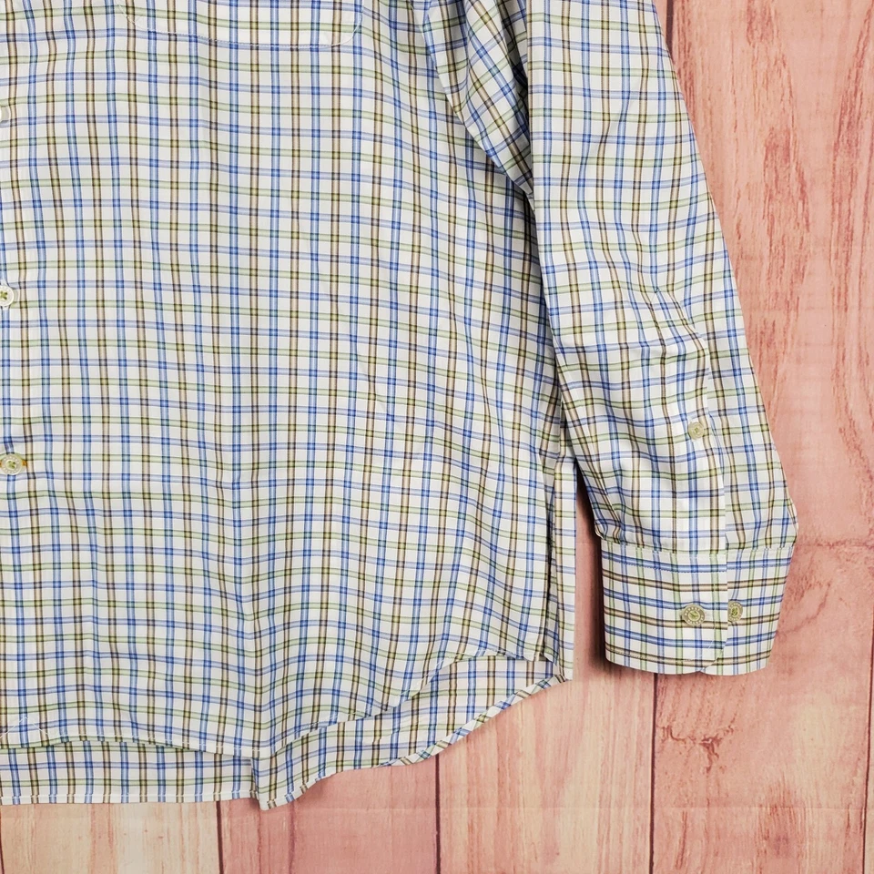 Camisa de vestir Robert Talbott Carmel para hombre talla 2XL (etiquetada XL) a cuadros con botones Foto 3 de 4