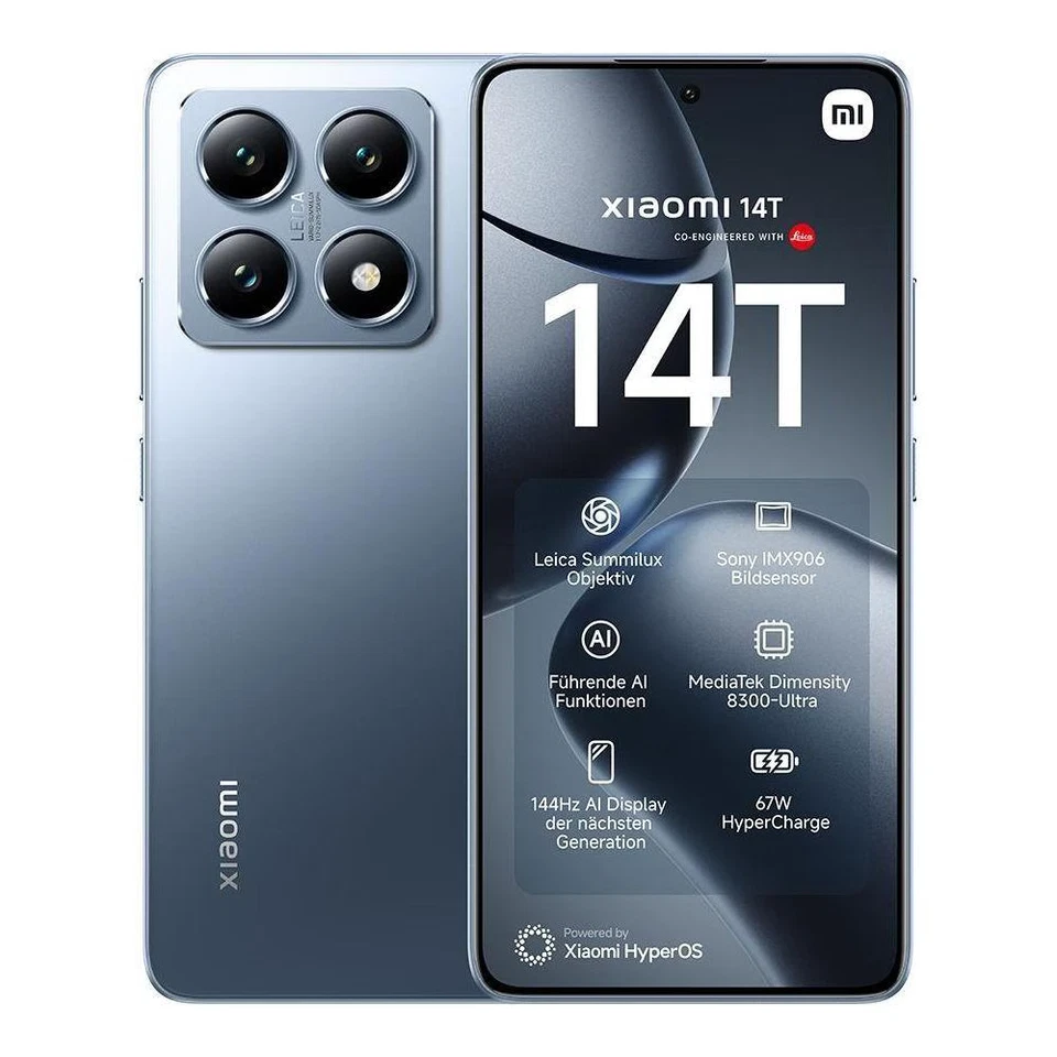 Xiaomi 14T 5G 256GB 12GB RAM Dual Sim Blue Garanzia Global Europa - Immagine 3 di 4