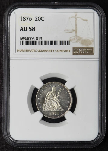 1876-P Liberty Seated Twenty Cents NGC AU 58 20C - COINGIANTS -