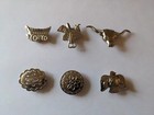 <!--F#f_0-->6 X Silver Metal Southwestern Style Vintage Button Covers Steer Saddle Wagon <!--F/-->