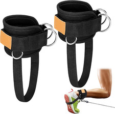 2er Set Fußschlaufen mit Karabinern für Männer - Kabelzug Fußmanschetten