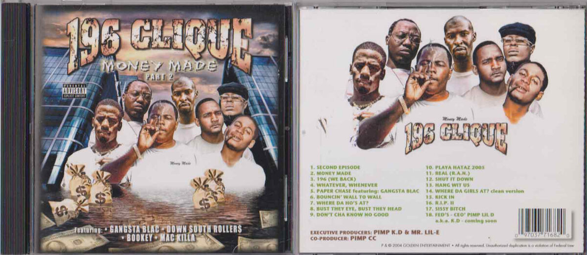 !@$ 196 Clique - Money Made Part 2 Memphis Tennessee Rap G-Funk Gangsta  Blac !@%