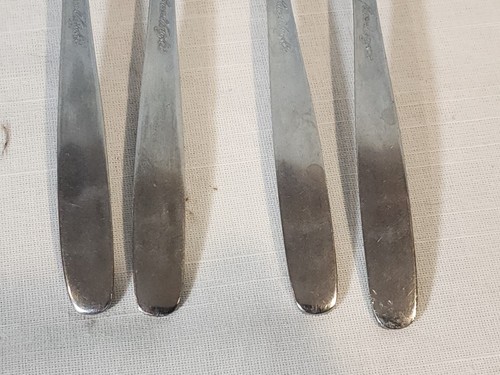 HULL/RUSSEL WRIGHT Highlight Pinch Dinner Forks, Set of 4 NICE! - Picture 7 of 10