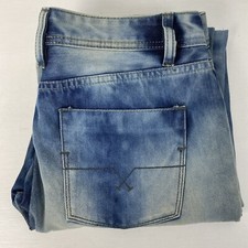 New YD Mens Slim Straight Button Up Stretch Acid Washed Jeans Size 33 BNWOT JAN1
