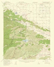 Topographical Map - Bouquet Reservoir California Quad - USGS 1960 - 23 x 28.61