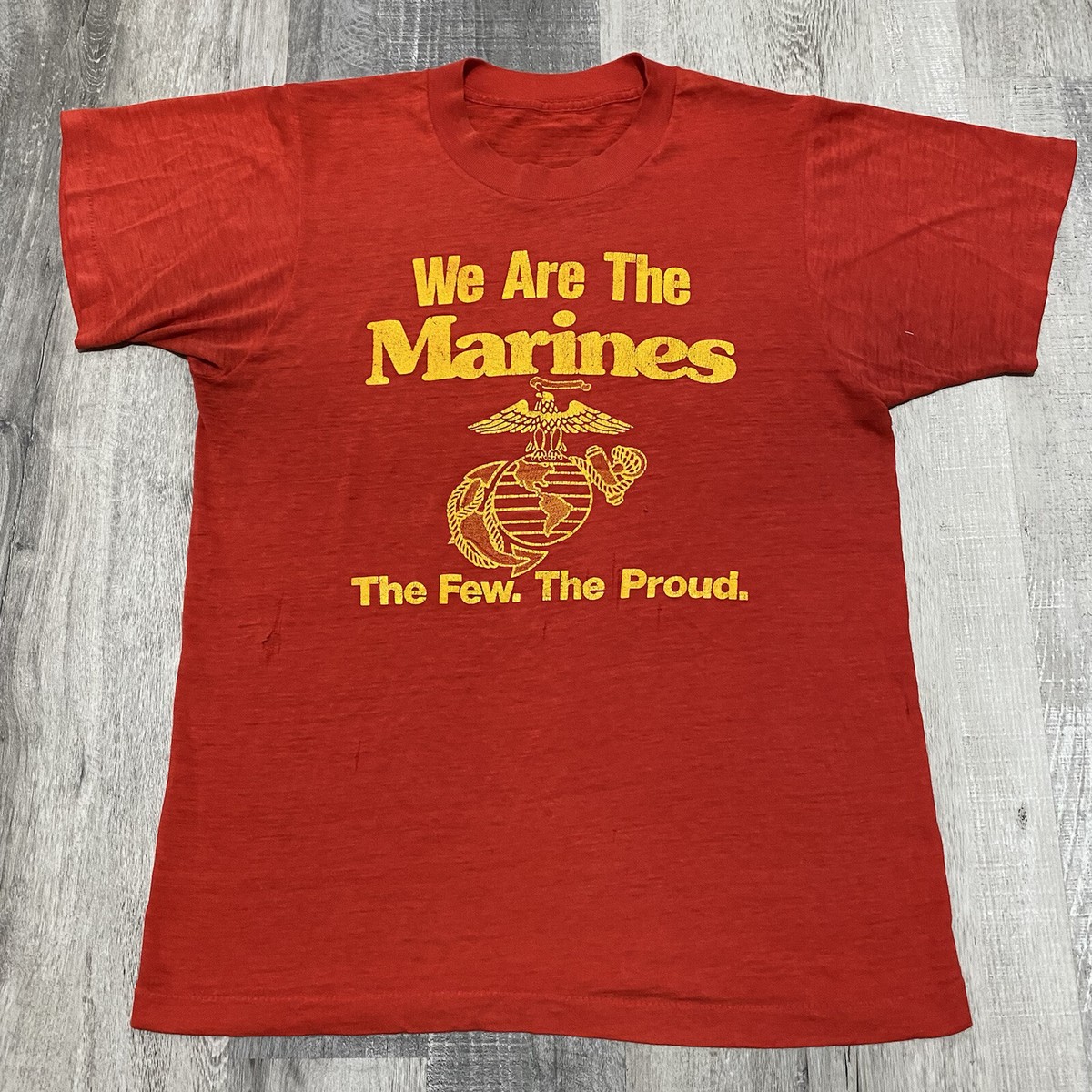 Vintage We Are The Marines Paper Thin 80s The Few The Proud USA 