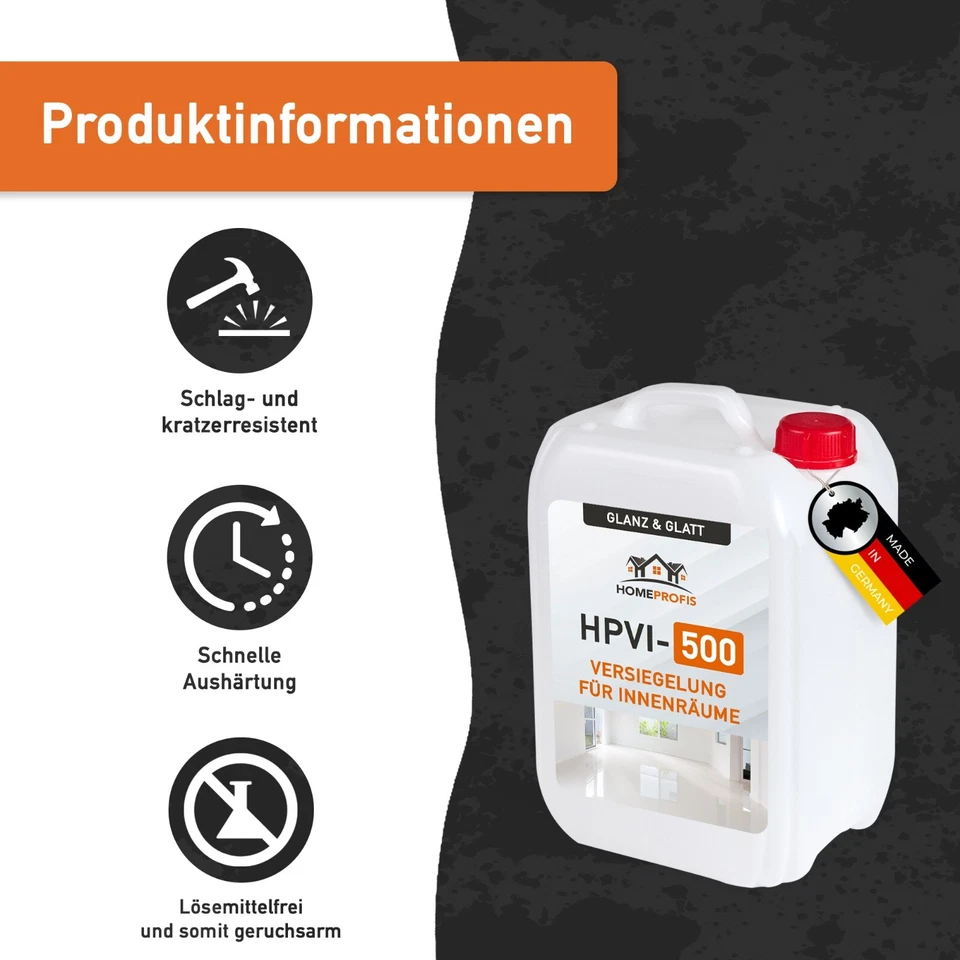 HPVI-500 transparente 2K Epoxidharz Versiegelung Innen Garage Werkstatt Keller - Bild 3 von 4