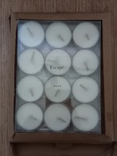 Escape tea candles set of 12, vanilla & coconut dusk