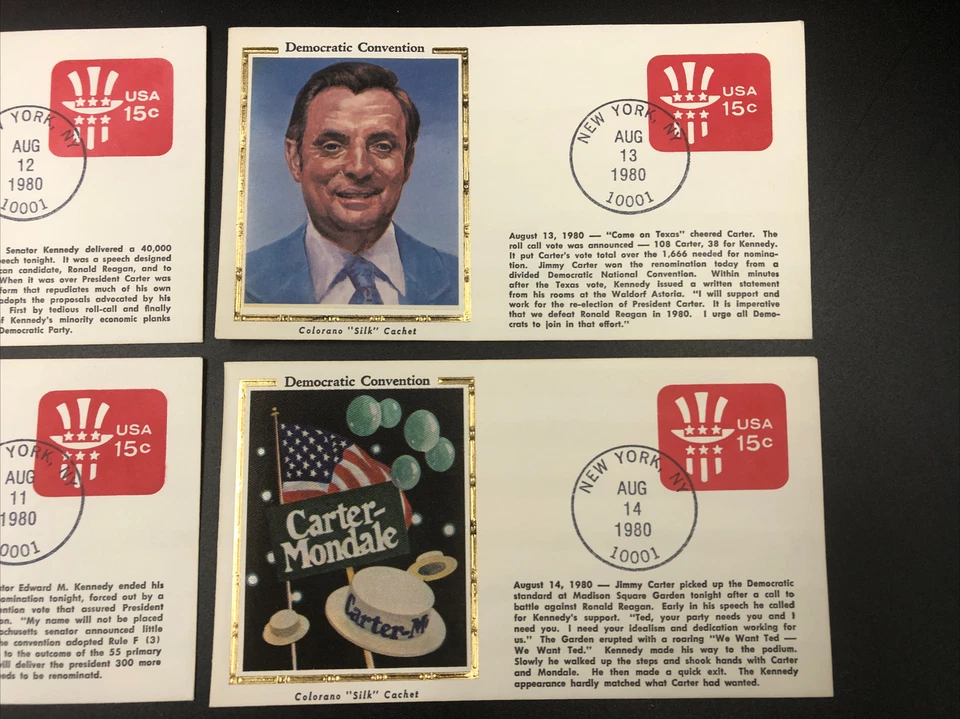 1980 Democratic Convention candidates Carter-Mondale covers, 4 diff COLORANO, VF - Image 3 of 3