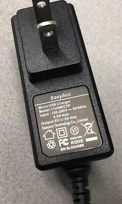 EASYACC 11UNMIC5P EASY MICRO USB CHARGER POWER SOURCE ADAPTER