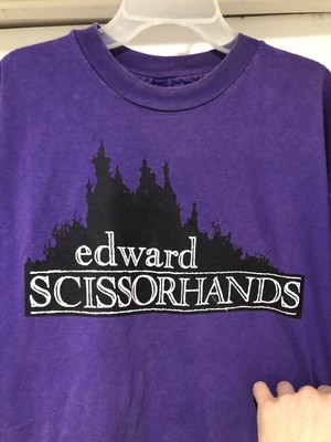 Vintage 1990 Edward Scissorhands Cast And Crew Movie Promo T Shirt 