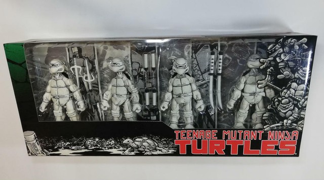 neca tmnt black and white