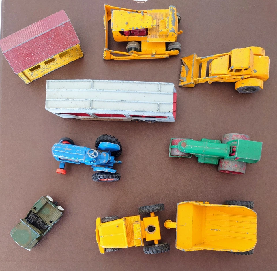 Lote Lesney Matchbox Vintage - Construcción, Granja, Jeep y Autobús - Diecast Foto 2 de 4