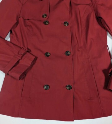 Brooks Brothers Red Fleece Jacket Belted Double Breasted Women's 6