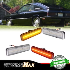 Clear LED Front &Rear Side Marker Light For 72-76 Plymouth Duster Valiant Volare