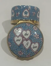 Halcyon Days Enamel Trinket Box - Valentine's Day 1987- For The One I Love