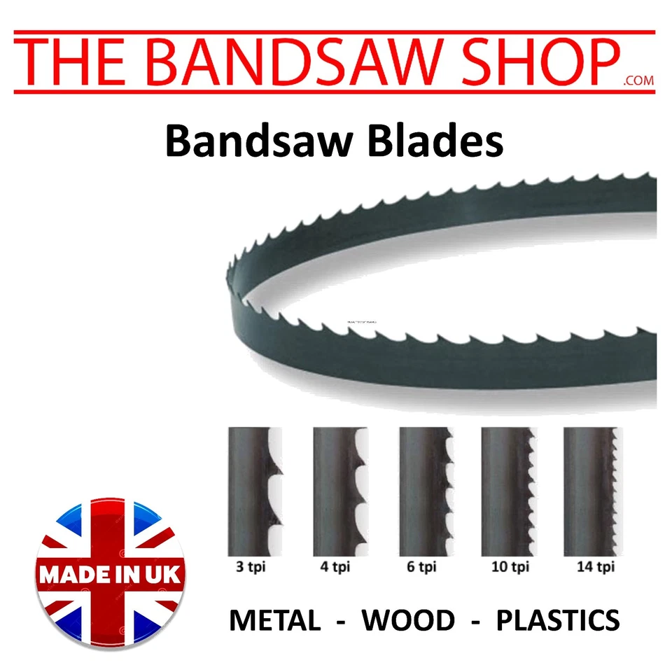 THE BANDSAW SHOP Bandsaw Blades Wood - Metal - Plastics (MANUFACTURED IN THE UK)