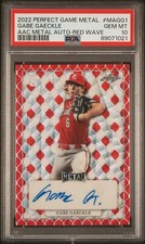 2022 Perfect Game AUTO Red Wave 3/3 GABE GAECKLE Arkansas Razorbacks PSA 10