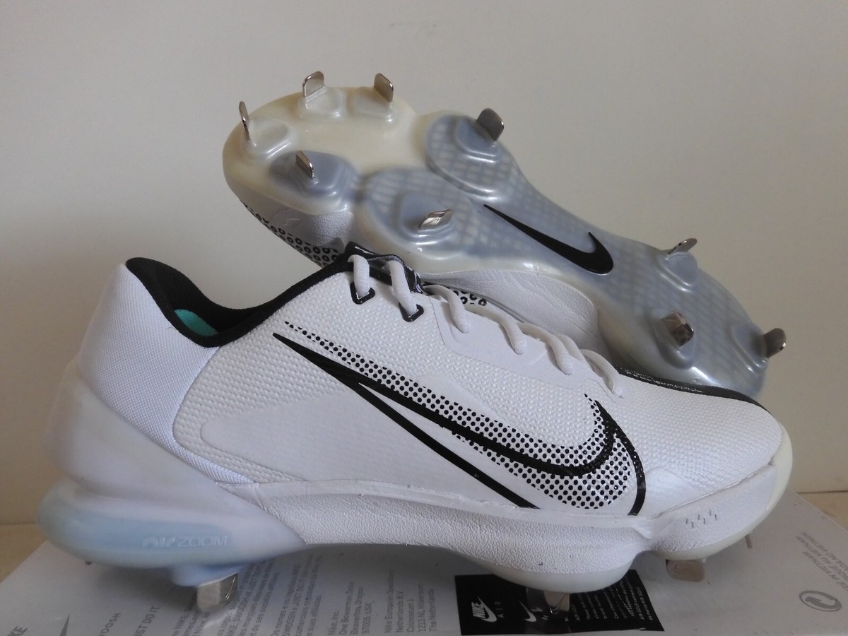 Nike Mens Force Zoom Trout 7 Pro Metal Baseball Cleats CQ7224-101 White Size 14 Nike Force Zoom Trout 7 PRO White & Black Baseball Cleats Sz  main image 2
