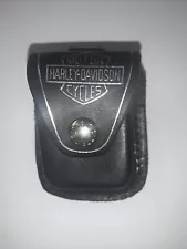 Vintage Harley Davidson Motorcycle Zippo Lighter Leather Belt Case Holder Sheath