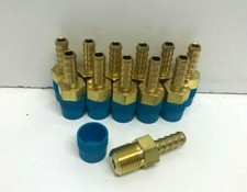 LOT OF 12 NEW SWAGELOK 1/4" NPT X 1/4" TUBE BRASS HOSE CONNECTORS B-4-HC-1-4