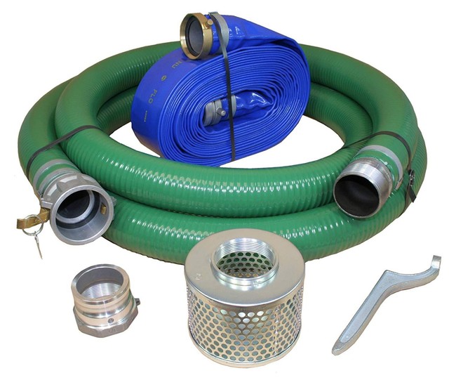 11/2" Dia Water Pump Hose Kit, Includes 11/2Inch Suction and