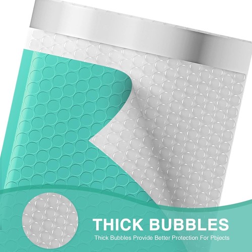 500pcs Bulk Bubble Mailers 4x8" Small Padded Envelope Mailing Bags 4x7 Teal #000 - Picture 4 of 8