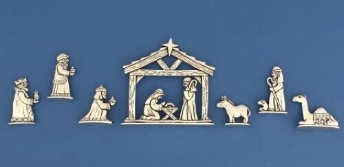 Standkrippe 7-teilig von Basic Spirit Geschenkbox, Zinn, Weihnachten - Bild 3 von 8