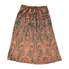 Vintage Russ Paisley Skirt Boho Retro Print Midi Women  s Size 16