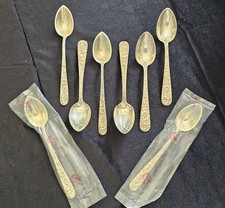 8 BEAUTIFUL Kirk Repousse Spoons Berry & Tablespoons 236.67 Grams Sterling 