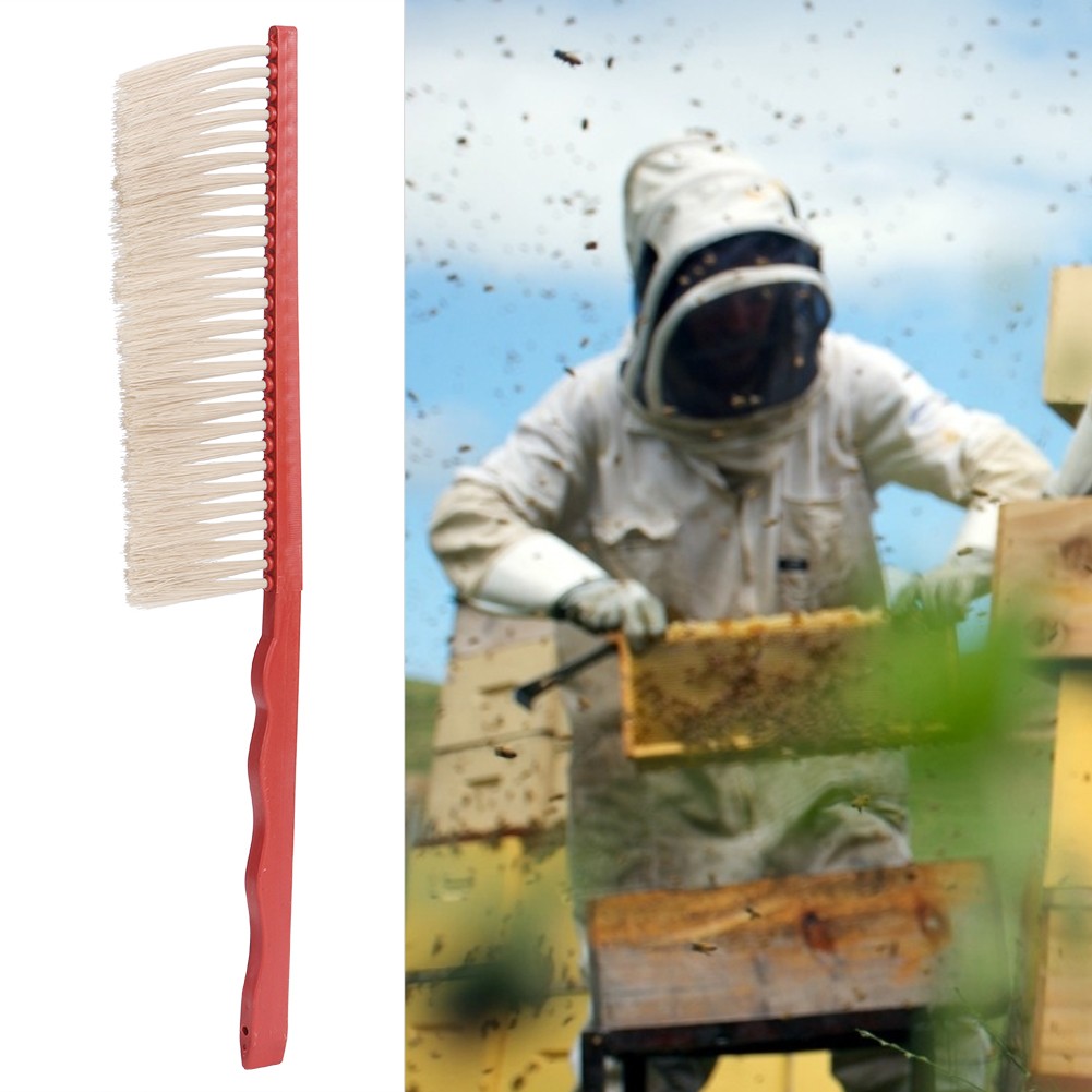 New Single Row Beehive Bee Brush Beekeeping Cleaning Tool With Plastic Handle
