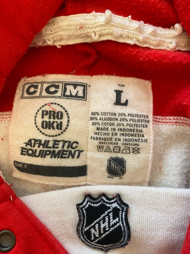Detroit Red Wings CCM Pro Ok'd NHL Pullover Sudadera Grande 2014 Invierno Clásico Foto 3 de 4