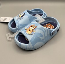 NWT Bluey Bingo Toddler Mismatch Slides Sandals Ground Up Size 11 Boys Girls