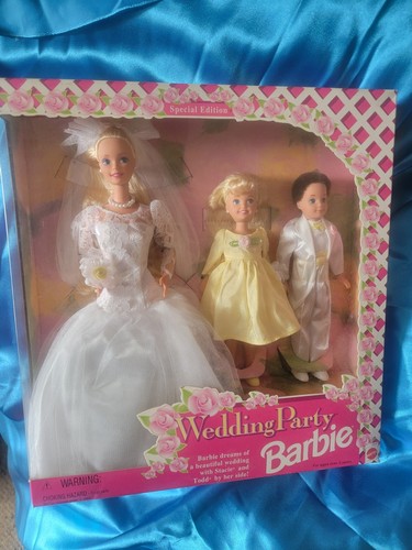 Mattel Hochzeit Party Barbie Special Edition Deluxe Set NRFB 13557 für 2 Barbies