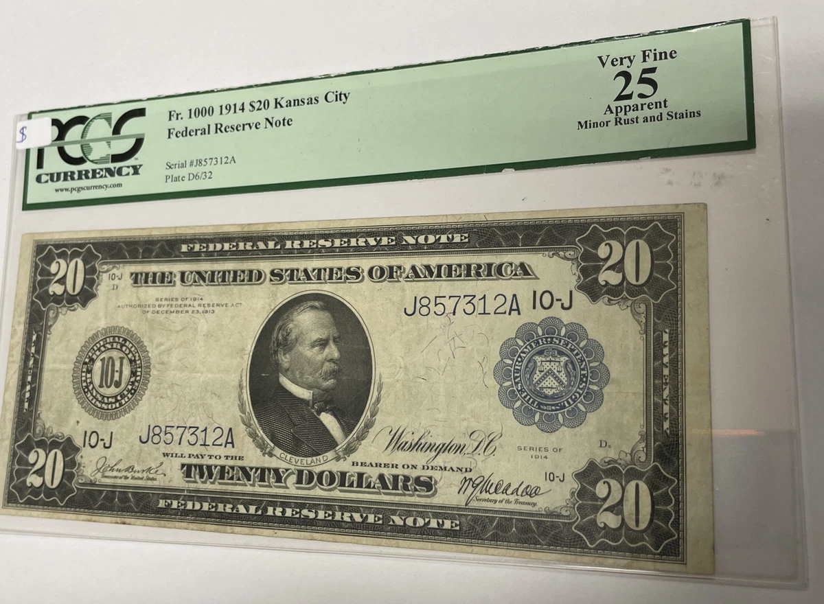 PCGS Currency Grade 25 $20 US National Banknotes for sale | eBay