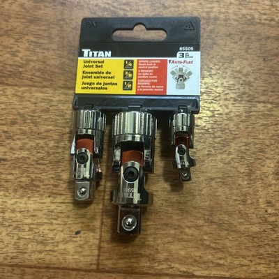 Titan 85505 3-teiliges Auto Flex Kreuzgelenk Set