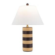 SAFAVIEH Lighting Collection Shea Light Brown  Dark Brown Stripe 24-inch Tab...