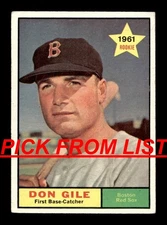1961 Topps Baseball #5-418 VG-EX Pick From List ALL PICTURED ss6 ss0