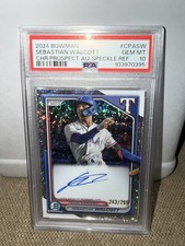 sebastian walcott 1st bowman auto 2024 Bowman Speckle Refractor PSA10 /299!! 🤯