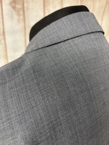 Aspen & Court Mens Grey Wool Suit Jacket Blazer Size 44 46 Waist 38 Tailored - Picture 10 of 18