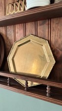 Vintage solid bras octagonal shaped charger tray plate
