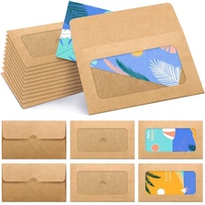 60 Pack Window Gift Card Envelopes Gift Card Sleeves Blank Gift Card Holders