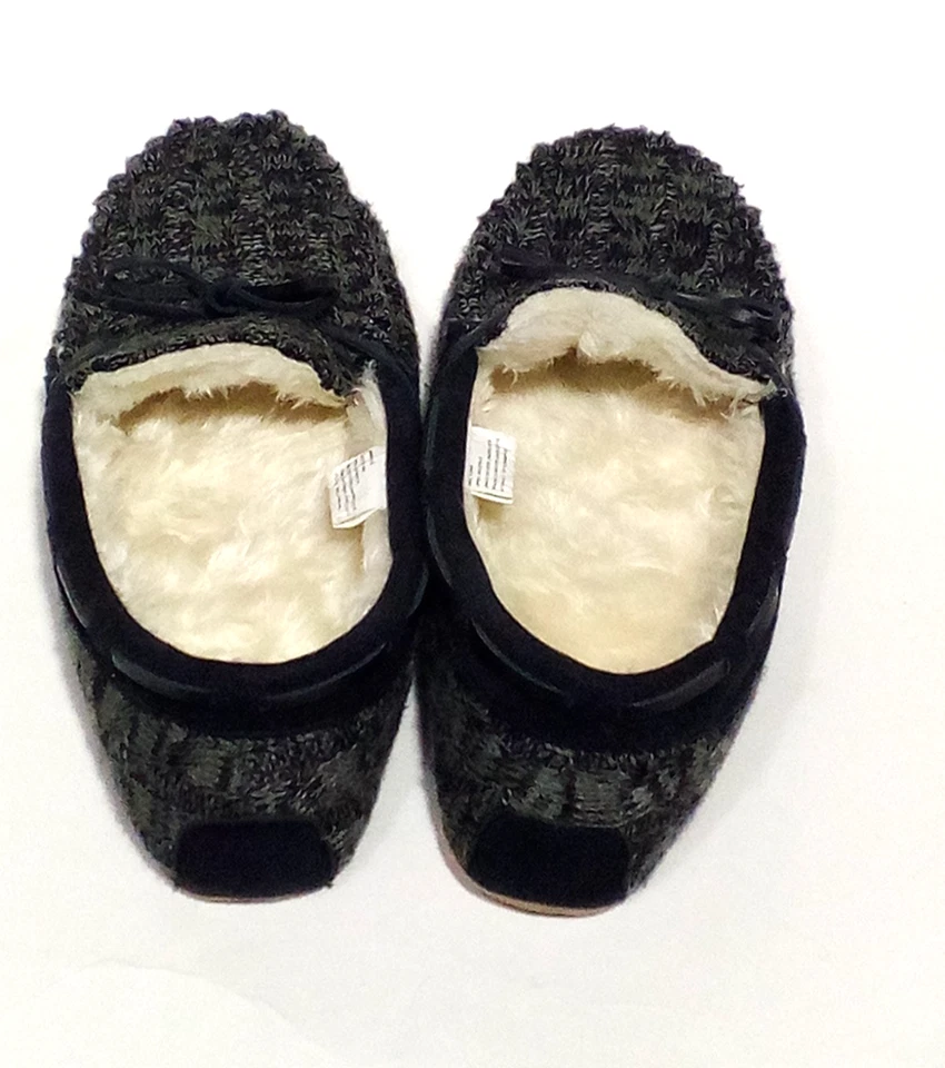 ZAPATILLAS MOCASÍN PUNTO MUJER GRIS/NEGRO CON PIEL SINTÉTICA TALLA 11 SONOMA Foto 4 de 4