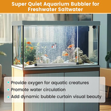 Aquarium Bubble Strip, Nano Air Bubble Curtain Wall Aquarium Air Stone Kit, Q...