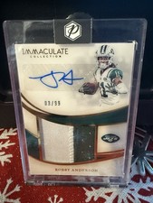 2019 Immaculate Collection Autographs #7 Robby Anderson Auto Patch 08/99 