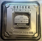 5g .999 Fine Silver Geiger Orginal Square in Assay Capsule