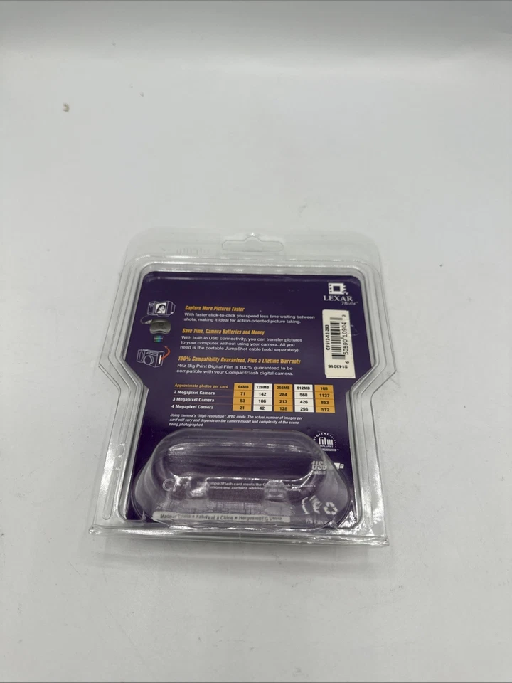 Ritz Big Print By Lexar Media 512MB 1.8MB/s CF Compact Flash Camera Memory Card - Image 2 of 2