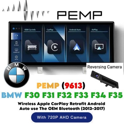 PEMP 12.3'' BMW Screen 9613C | CarPlay | BMW Series 3 4 F30 F31 F32 F33 F34 F35