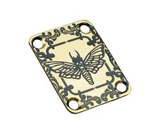 Guyker Guitar Neck Plate, 4-Holes Stainless Steel Electric Guitar Bass Neck J...