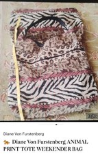 DIANE VON FURSTENBERG DVF ANIMAL PRINT Overnight Weekend Bag Tiger